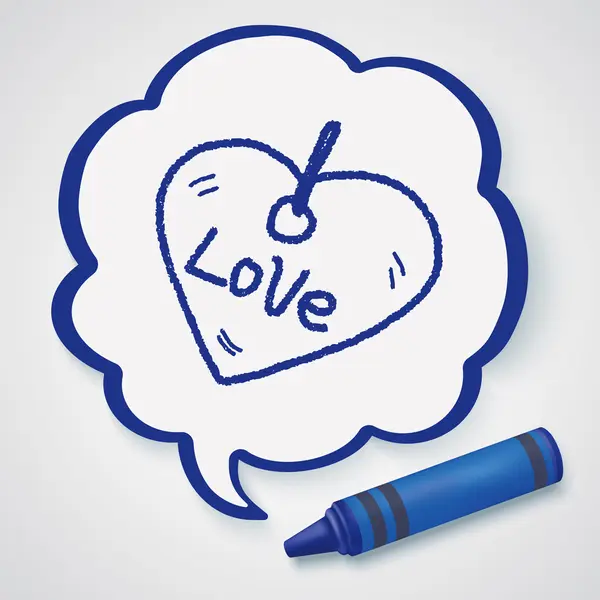 Tag amour doodle icône élément — Image vectorielle