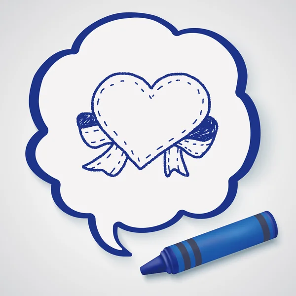 Amor rótulo doodle ícone elemento — Vetor de Stock