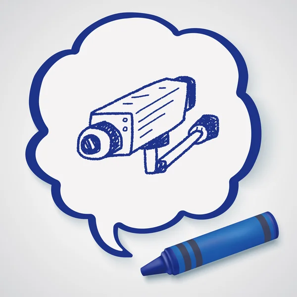 CCTV doodle Icon öğesi — Stok Vektör