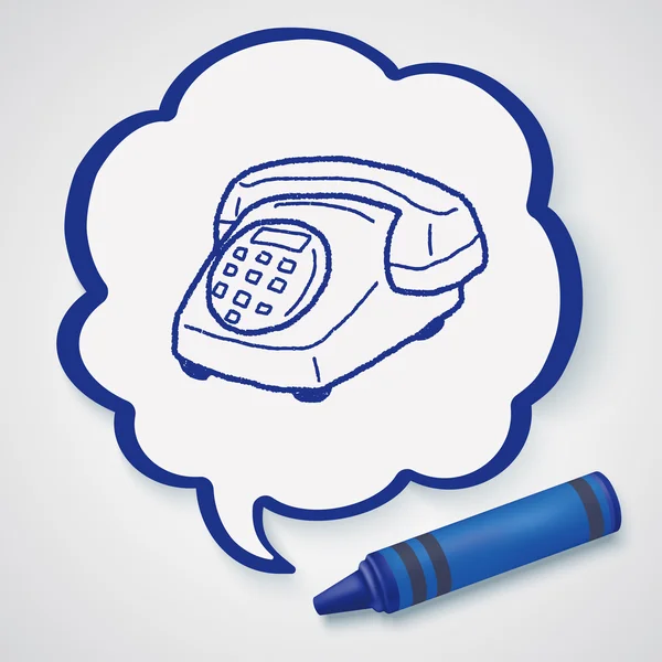 Elemento icona doodle telefono — Vettoriale Stock