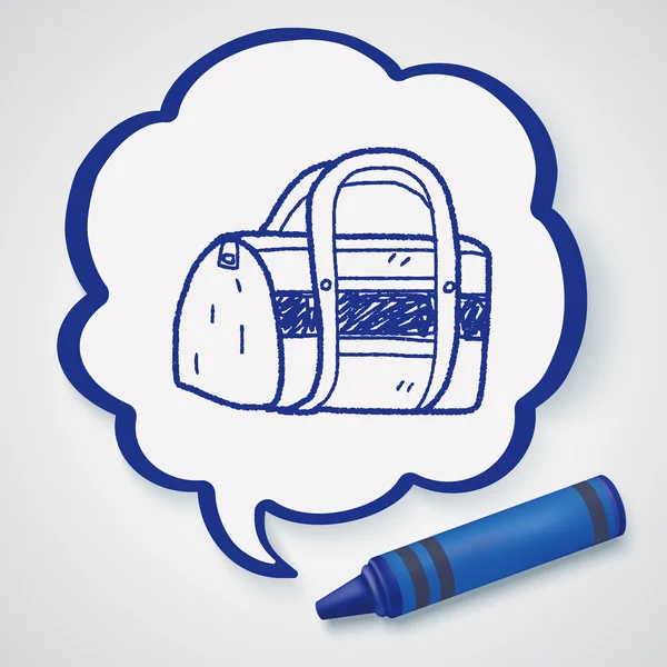 Doodle Travel Bags icon element — Stock Vector