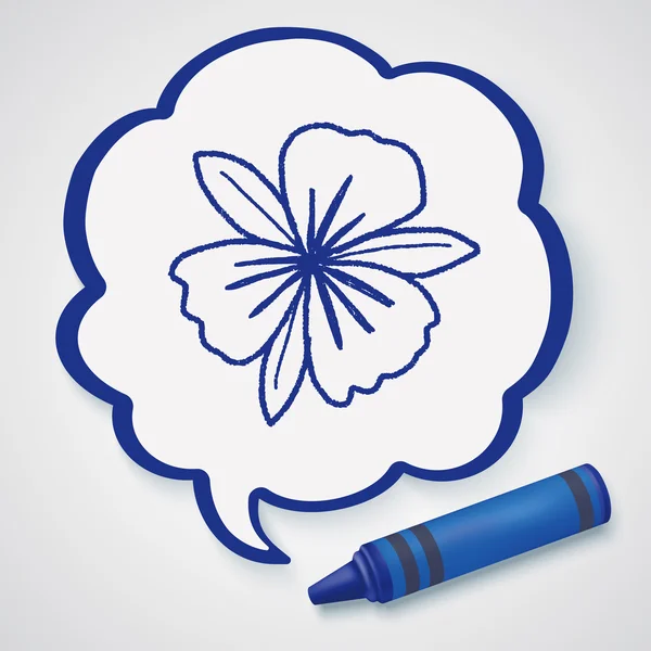 Blume Doodle Symbol-Element — Stockvektor