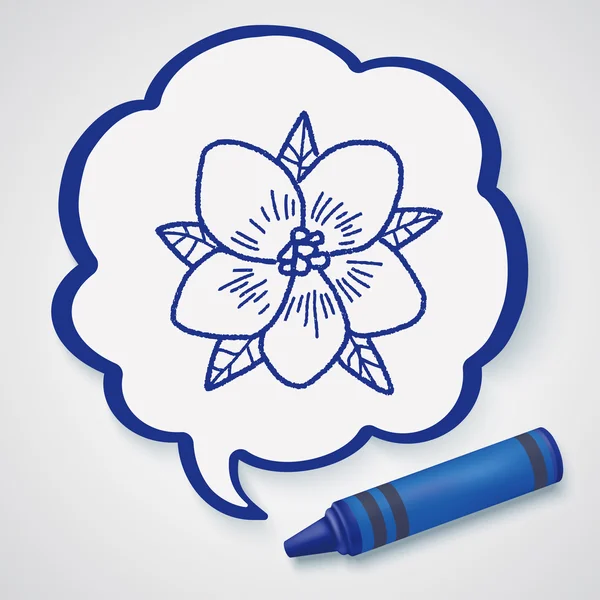 Blume Doodle Symbol-Element — Stockvektor