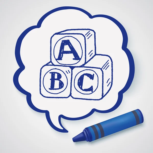 blok oyuncak doodle Icon öğesi
