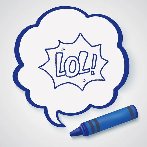 Lol doodle icon element — Stock Vector