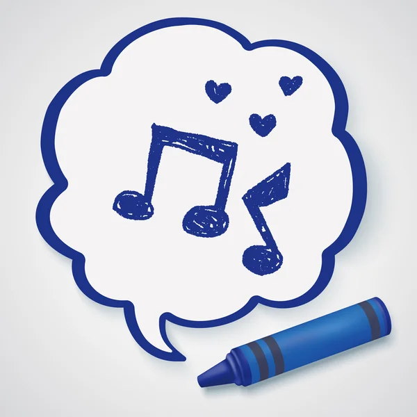 Müzik doodle Icon öğesi — Stok Vektör