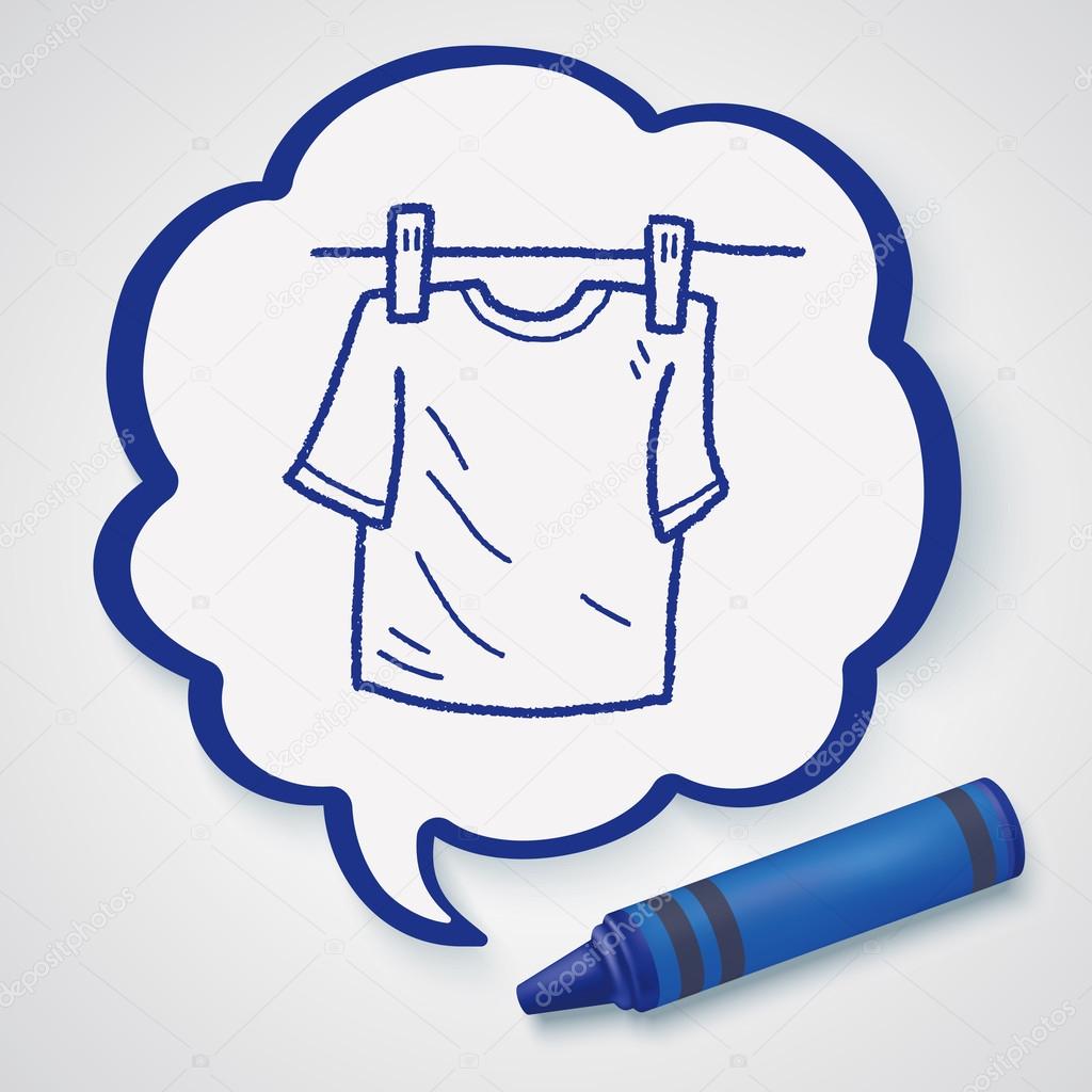 clothesline doodle icon element
