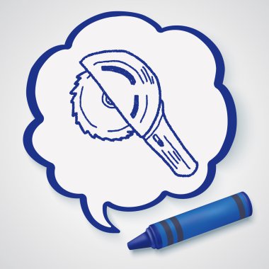 Daire testere doodle Icon öğesi