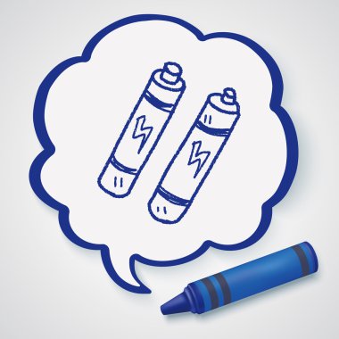 Pil doodle Icon öğesi