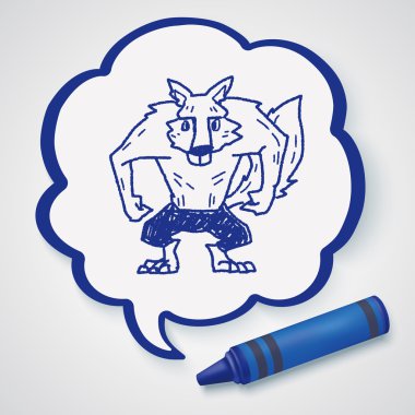 Kurt adam doodle Icon öğesi