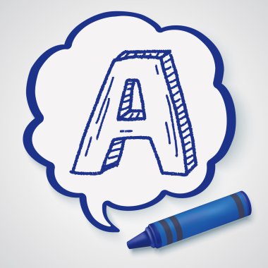 mektup bir doodle Icon öğesi