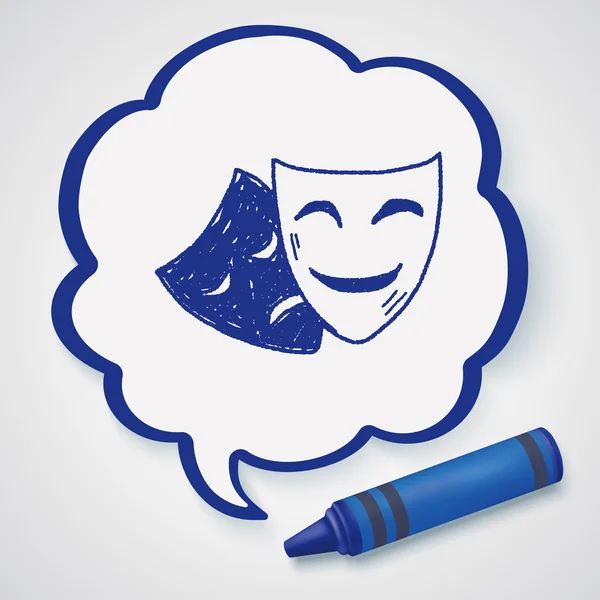 Doodle Máscara icono elemento — Vector de stock