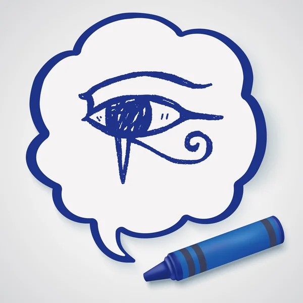 Faraó olho doodle ícone elemento — Vetor de Stock