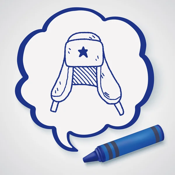 Rússia Chapéu doodle ícone elemento —  Vetores de Stock