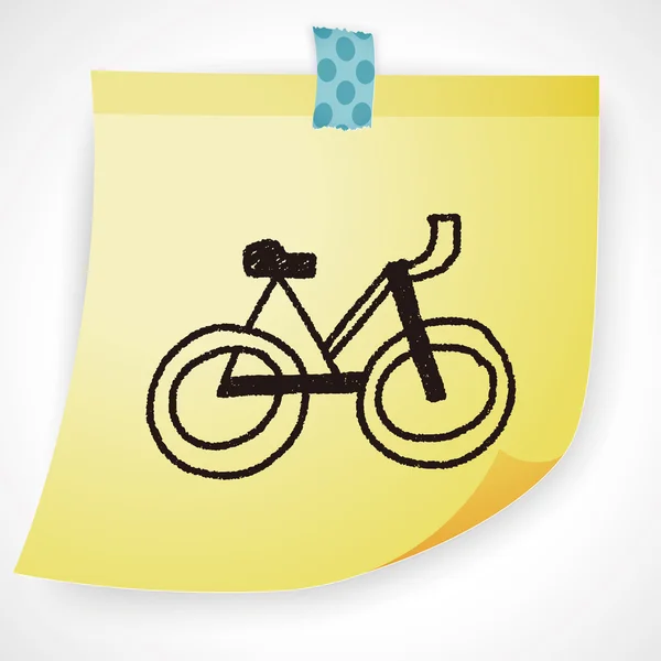 Doodle bicycle vector illustration — Stock Vector