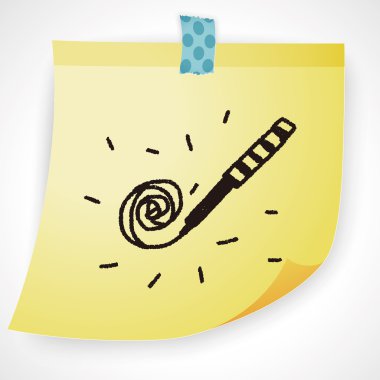Kutlayın boynuz vektör çizim doodle