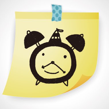 Çalar saat vektör çizim doodle