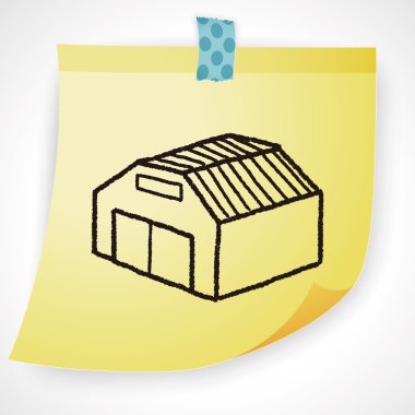 doodle house vektör çizimi