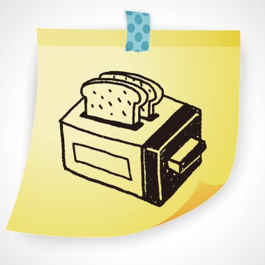 Doodle tost vektör çizim