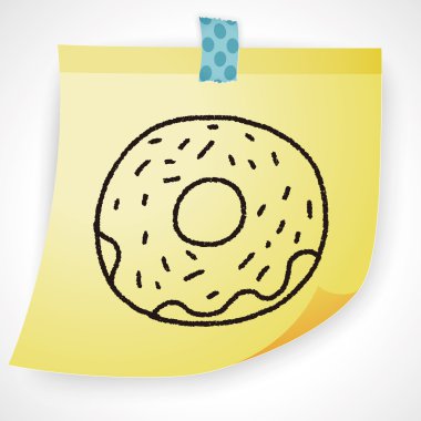 Doodle Donuts vektör çizimi