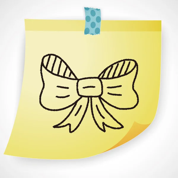 Doodle Bow Vektor Illustration — Stockvektor