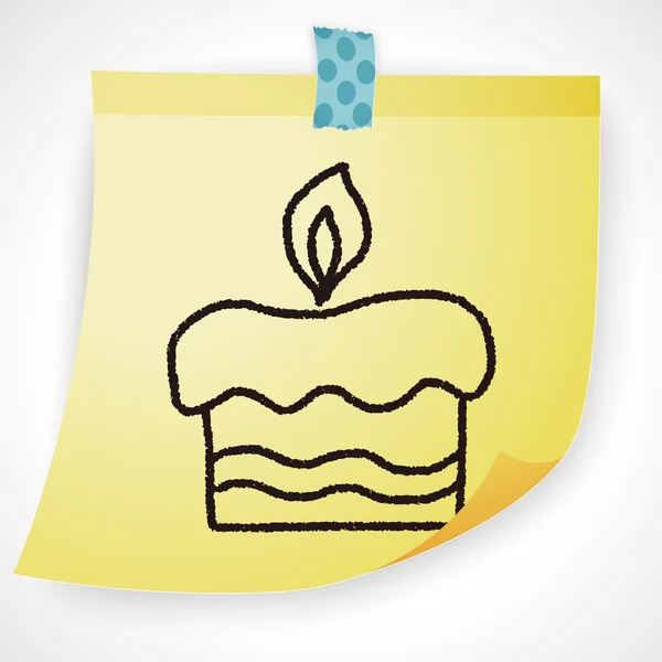 Doodle Cake vector illustratie — Stockvector