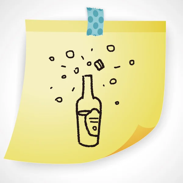 Doodle Wine vector illustratie — Stockvector