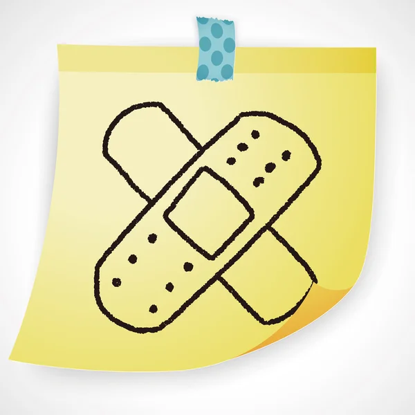 Doodle Bandage illustrazione vettoriale — Vettoriale Stock