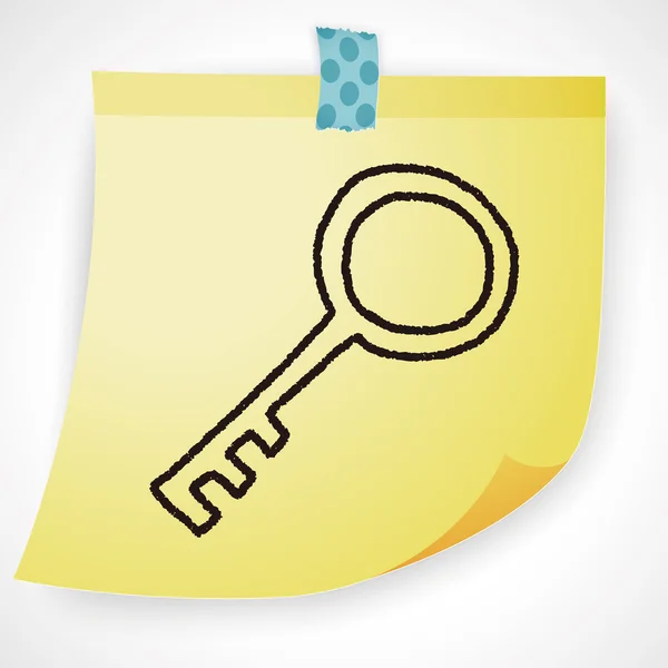 Doodle Key vector ilustración — Vector de stock