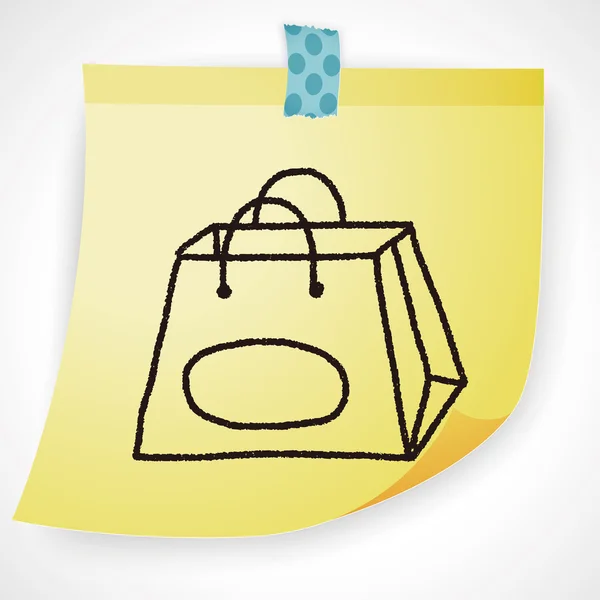 Doodle Bag ilustração vetorial — Vetor de Stock