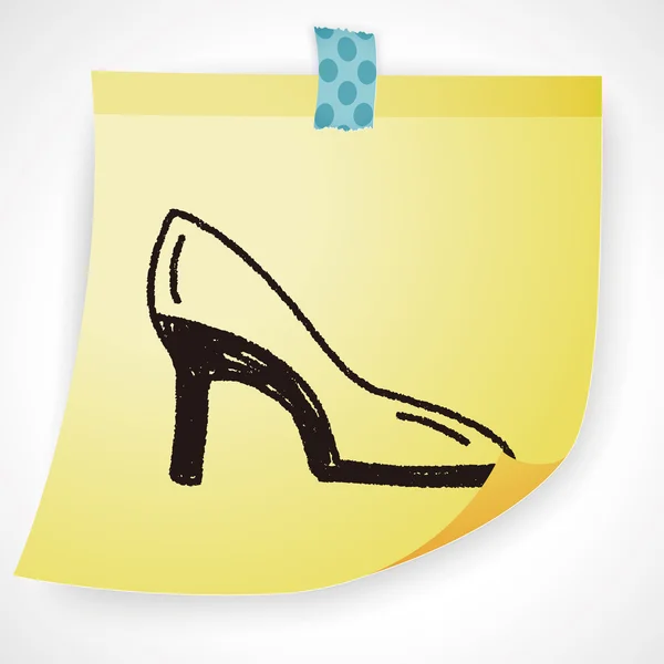 Doodle Zapatos de tacón alto vector ilustración — Vector de stock