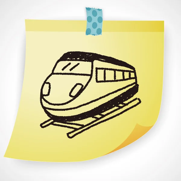 Ilustracja wektora pociągu Doodle — Wektor stockowy