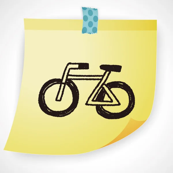 Doodle Bicycle vector illustration — Stock Vector