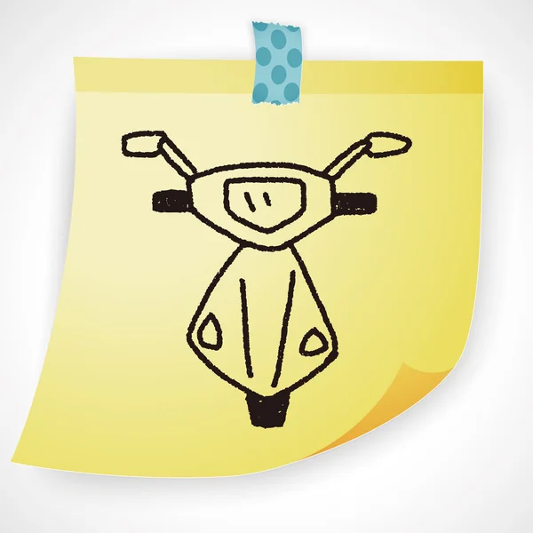 Векторная иллюстрация Doodle Motorbike — стоковый вектор