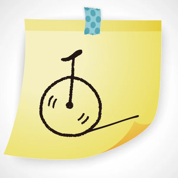 Doodle fiets vector illustratie — Stockvector