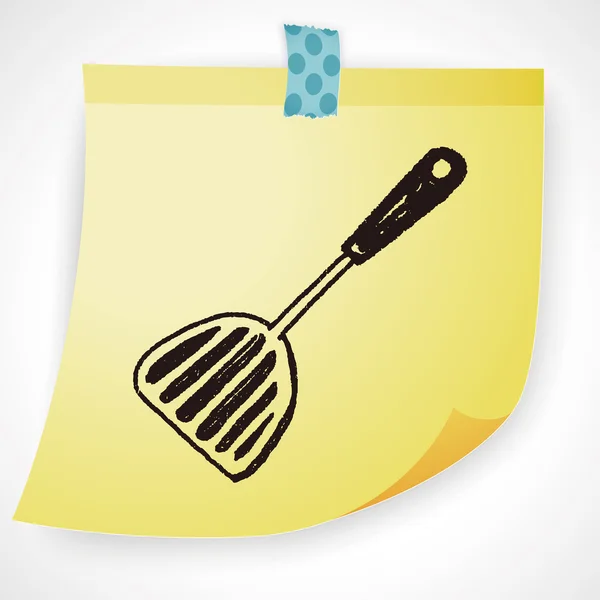 Doodle culinaire lepel vector illustratie — Stockvector