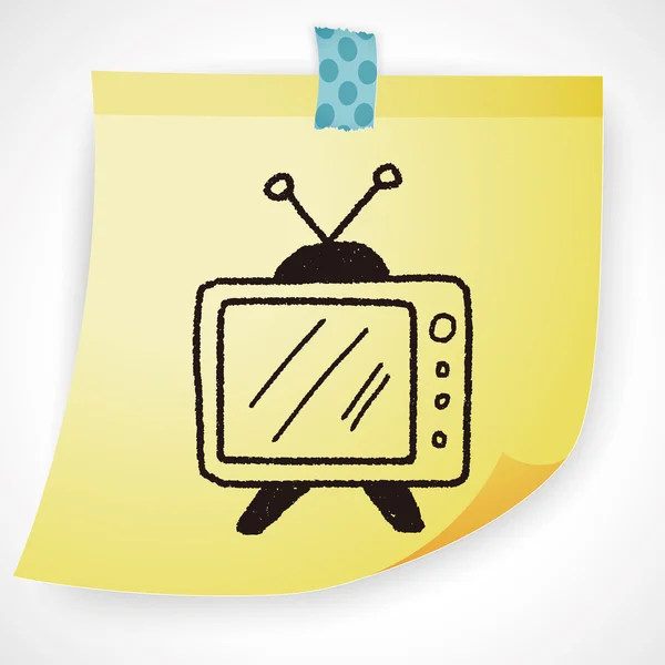 Doodletv vectorillustratie — Stockvector