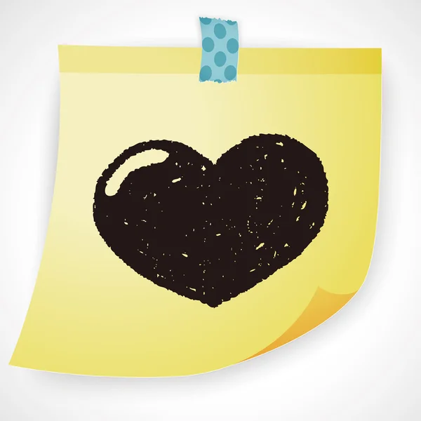 Ilustración del vector Doodle Heart — Archivo Imágenes Vectoriales