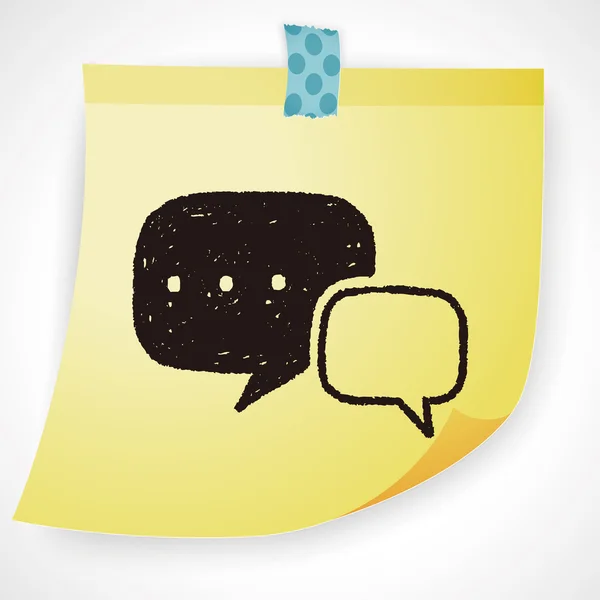 Doodle Dialog vector ilustración — Vector de stock