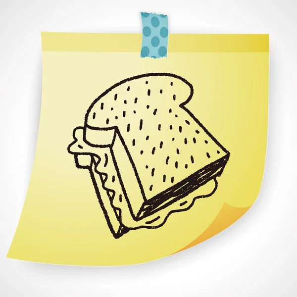 Doodle Toast vector ilustración — Vector de stock
