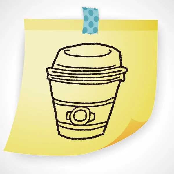 Doodle Coffee Векторні ілюстрації — стоковий вектор