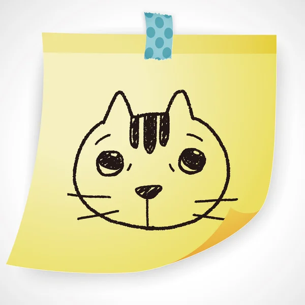 Illustration vectorielle Doodle Cat — Image vectorielle