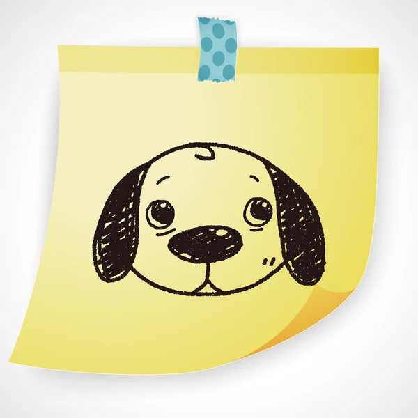 Doodle Dog vektör çizimi — Stok Vektör