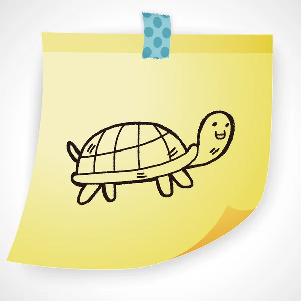 Gekritzelte Schildkrötenvektorillustration — Stockvektor