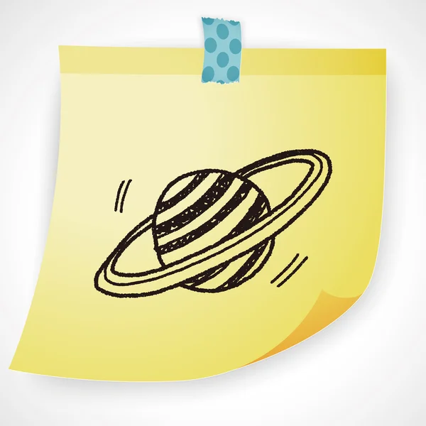Illustrazione vettoriale di Doodle Planet — Vettoriale Stock
