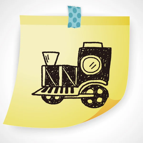 Doodle Train vector illustration — Stock Vector