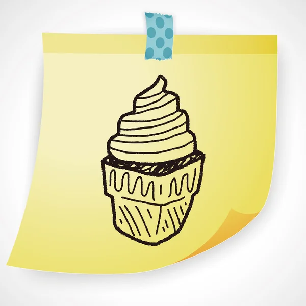 Helado garabato dibujo icono elemento — Archivo Imágenes Vectoriales