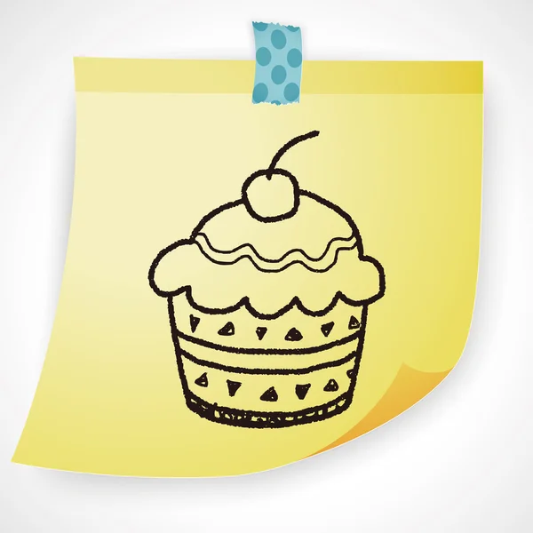 Doodle-Kuchen-Symbol-Element — Stockvektor