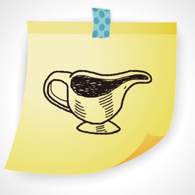 biftek sosu simgesi öğe doodle