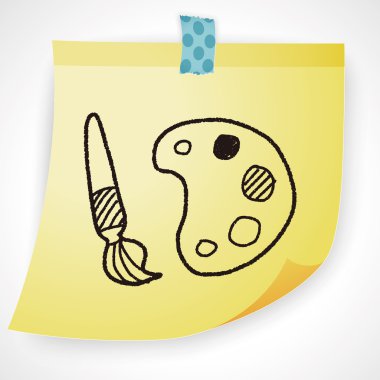 Doodle paleti fırça simgesini öğesi